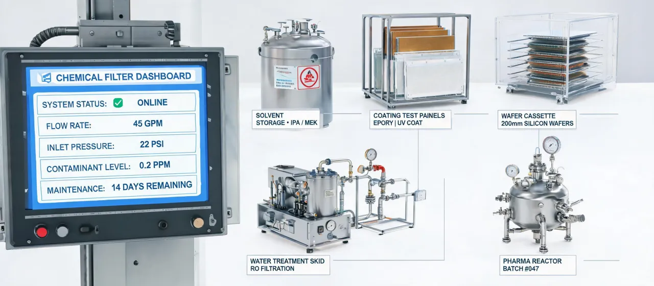 Chemical industry filter dashboard