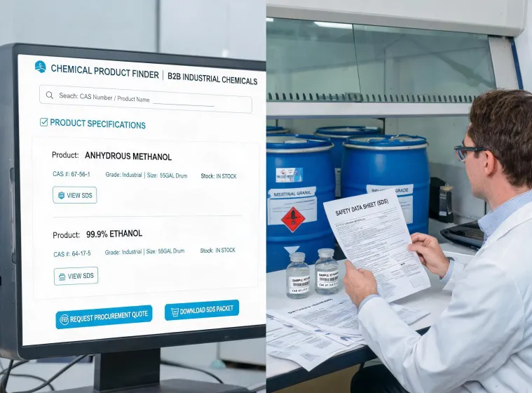 Industrial chemical catalog search